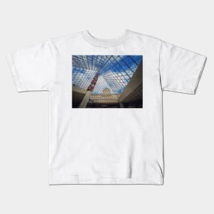 Underneath the Louvre glass pyramid Kids T-Shirt